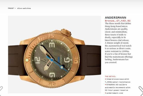 Thank you Oracle UK July issue included Andersmann Bronze 1000m in their article.