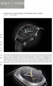 THANK YOU HAULOGERIE FOR REVIEWING ANDERSMANN CLASSIC 300M