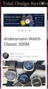 THANK YOU TOTAL DESIGN REVIEWS INTRODUCED ANDERSMANN CLASSIC TITANIUM 300M DIVE WATCH.